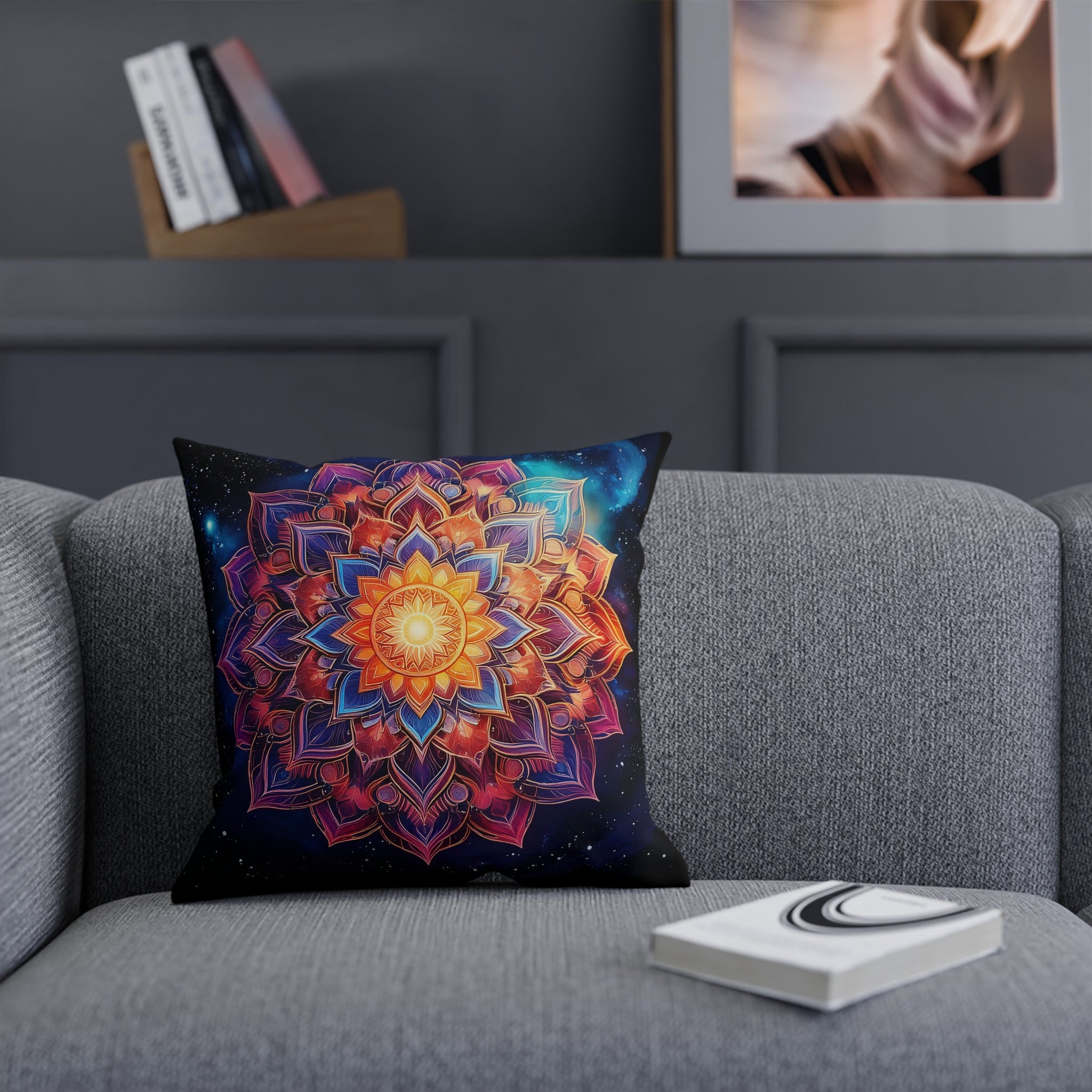Premium Mandala Print Cushion - Cosmic Bohemian Home Decor