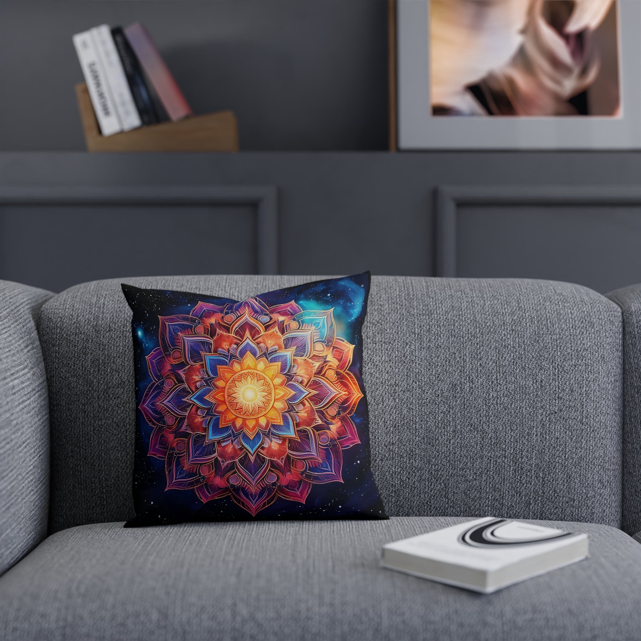 Premium Mandala Print Cushion - Cosmic Bohemian Home Decor